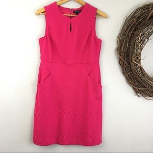 Land’s End Pink Sleeveless Sheath Dress Keyhole